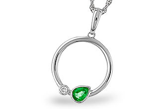 F320-48070: NECKLACE .20 EMERALD .22 TGW
