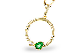 F320-48070: NECKLACE .20 EMERALD .22 TGW