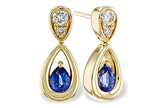 F320-48952: EARRINGS .42 SAPPHIRE .54 TGW (4x3 SAPP)