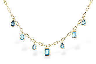 F320-48988: NECKLACE 4.10 TW BLUE TOPAZ (17")