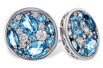 F320-49852: EARRINGS 1.02 TW BLUE TOPAZ 1.18 TGW