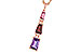 F320-49861: NECKLACE 2.32 SEMI-PREC (PT,GT,AMY) 2.37 TGW