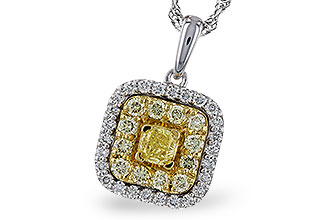 F320-49870: NECK .23 FANCY YELLOW DIAMONDS .65 TW