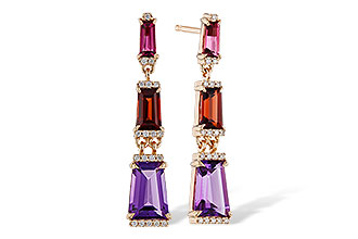 F320-49888: EARRINGS 1.98 SEMI-PREC (PT,GT,AMY) 2.05 TGW