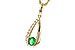F320-51643: NECKLACE .28 EMERALD .45 TGW (5x4 EMER)