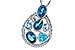 F320-51679: NECKLACE 3.23 TW BLUE TOPAZ 3.38 TGW
