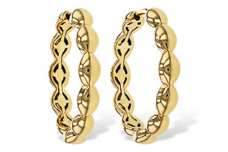 F320-53470: GOLD EARRINGS (21MM)