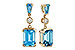 F320-53515: EARRINGS 2.37 TW BLUE TOPAZ 2.44 TGW
