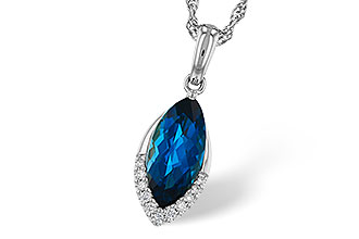 F320-53543: NECK 2.14 LONDON BLUE TOPAZ 2.20 TGW (12x6MM MQ)