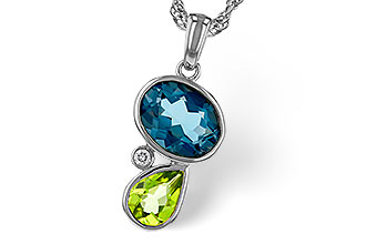 F320-54406: NECKLACE 2.43 SEMI-PREC (PER,LBT) 2.45 TGW