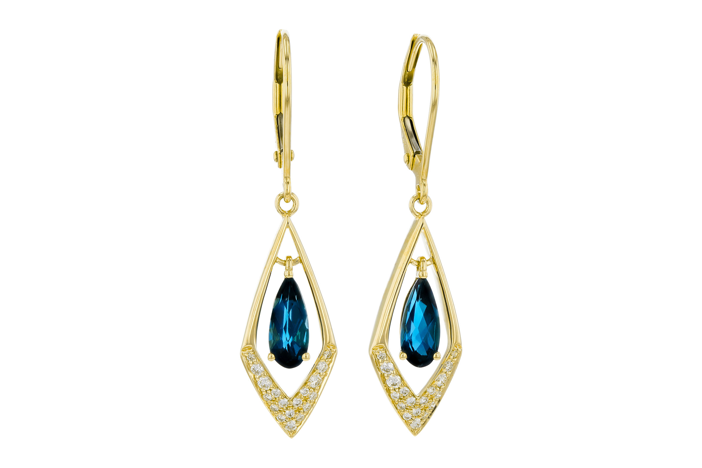 F321-38934: EARR 1.07 TW LONDON BLUE TOPAZ 1.22 TGW