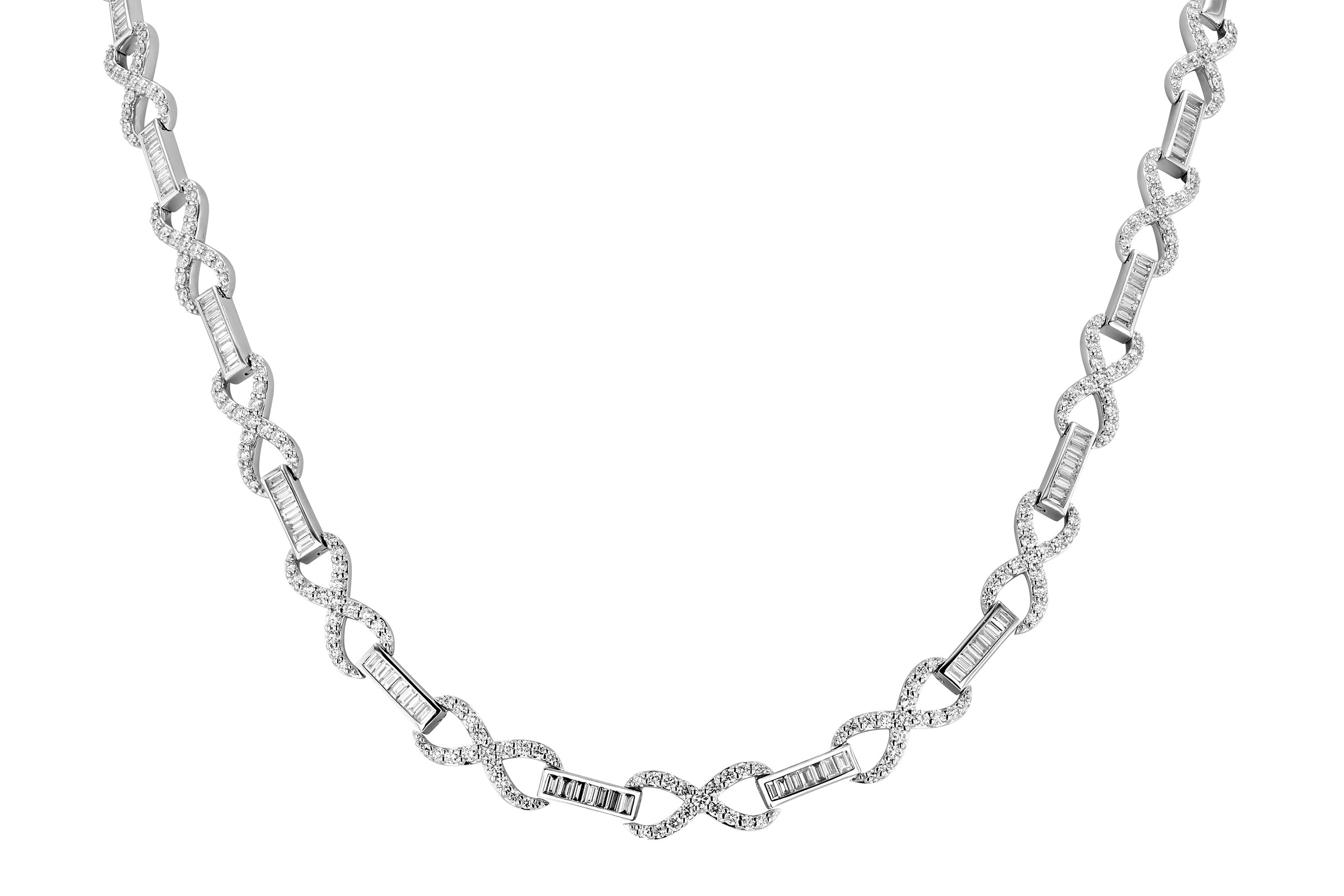 F321-38979: NECKLACE 1.42 TW BAG 3.62 TW (17")