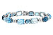 G235-03515: BRACELET 46.75 BLUE TOPAZ 46.80 TGW