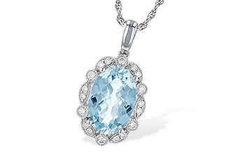 G235-97124: NECKLACE 2.40 AQUA 2.57 TGW (12x8MM AQ)