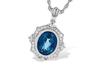 G235-98924: NECK 3.00 LONDON BLUE TOPAZ 3.16 TGW