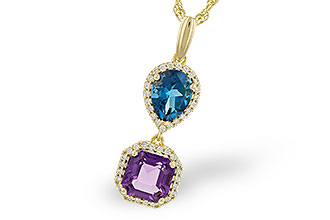 G319-59852: NECKLACE 2.50 SEMI-PREC (AMY,LBT) 2.66 TGW