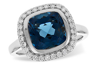 G319-61670: LDS RG 3.85 LONDON BLUE TOPAZ 4.15 TGW (9MM LBT)
