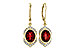 G320-46206: EARRING 3.06 GARNET 3.25 TGW