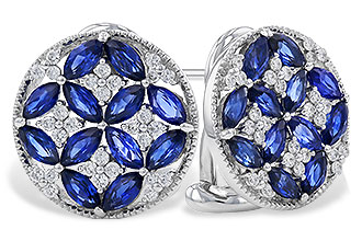 G320-47179: EARRINGS 2.07 TW SAPPHIRE 2.37 TGW