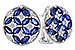 G320-47179: EARRINGS 2.07 TW SAPPHIRE 2.37 TGW