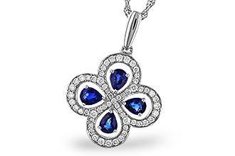 G320-48043: NECKLACE .68 SAPPHIRE TW .96 TGW