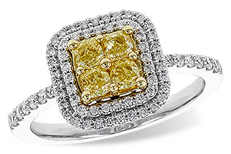 G320-49852: LDS RG .52 FANCY YELLOW DIAMONDS .85 TW