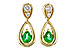 G320-49870: EARRINGS .20 EMERALD .32 TGW (4x3 EMER)