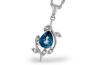 G320-49879: NECK 1.20 LONDON BLUE TOPAZ 1.25 TGW (8x6MM LBT)