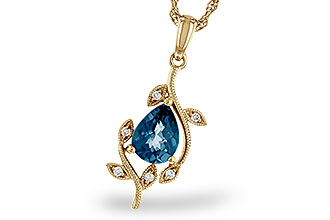 G320-49879: NECK 1.20 LONDON BLUE TOPAZ 1.25 TGW (8x6MM LBT)