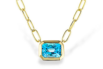 G320-51715: NECKLACE 1.20 SWISS BLUE TOPAZ (18")