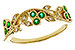 G320-54370: LDS WED RG .17 EMERALD TW .23 TGW