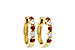 H046-85297: EARRINGS .33 RUBY .52 TGW