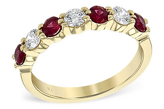 H231-42606: LDS WED RG .61 TW RUBY 1.00 TGW