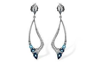 H235-07106: EARR .98 BLUE TOPAZ 1.25 TGW