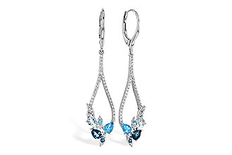 H318-68061: EARR 1.08 BLUE TOPAZ 1.35 TGW