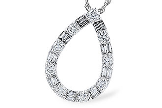 H319-58924: NECKLACE .21 TW BAG .65 TW