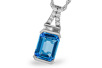 H319-61670: NECK 2.64 LONDON BLUE TOPAZ 2.80 TGW (9x7MM BT)