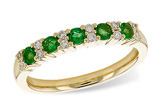 H319-62615: LDS WED RG .33 EMERALD .47 TGW