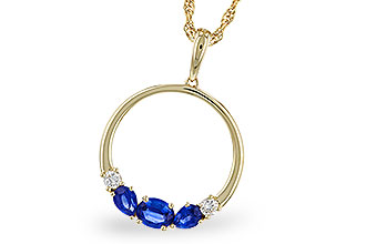 H320-48024: NECKLACE .81 SAPP .91 TGW