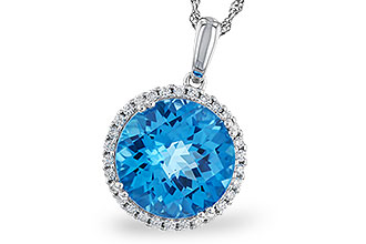 H320-48961: NECKLACE 7.20 BLUE TOPAZ 7.44 TGW (12MM RD)