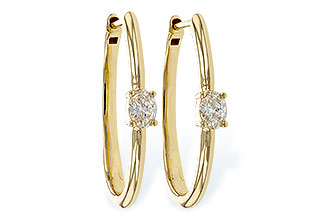 H320-49833: EARRINGS .47 TW OVAL DIAMONDS