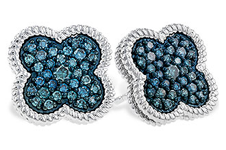 H320-50806: EARRINGS .50 TW BLUE DIAS
