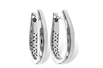 H320-51715: GOLD EARRINGS (17MM)
