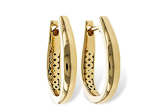 H320-51715: GOLD EARRINGS (17MM)