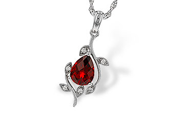 H320-52570: NECKLACE 1.34 GARNET 1.39 TGW (8X6MM GAR)