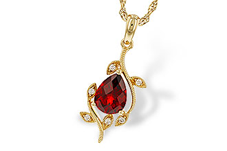 H320-52570: NECKLACE 1.34 GARNET 1.39 TGW (8X6MM GAR)