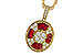 H320-52633: NECKLACE .54 TW RUBY .78 TGW