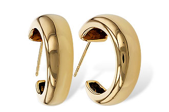 H320-53470: GOLD EARRINGS (20MM)