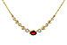 H320-53488: NECKLACE .88 GARNET 1.00 TGW (17")