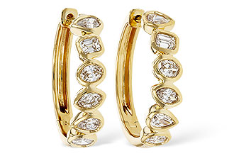 H321-37097: EARRINGS 1.10 TW FANCY CUT DIAS